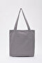 Gray H0003 Covered 3-Compartment Canvas Fabric Daily Women's Shoulder Bag U:35 E:35 - 4