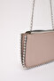Mink Shk182 Faux Leather 3 Compartment Bead Detailed Zippered Chain Strap Hand, Arm and Shoulder Bag - 4