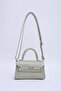 Mint Green Shk188 Faux Leather Single Compartment Lock Detailed Strap Hand, Arm and Shoulder Bag