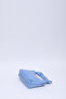 Blue Shk24 Soft Leather Knot Detailed Chain Strap Hand and Shoulder Bag L:14 W:22 W:8 Cm - 7