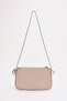 Wrinkled Textured Mink Shk125 Faux Leather Bead Detailed Zippered Single Compartment Chain Strap Shoulder Bag - 3