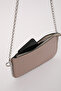Wrinkled Textured Mink Shk125 Faux Leather Bead Detailed Zippered Single Compartment Chain Strap Shoulder Bag - 6