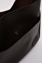 Brown Color Shk180 Faux Leather, Snap Fastener, Two Compartment Hand, Arm and Shoulder Bag - 7