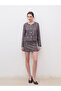 Slim Fit Plaid Tweed Mini Skirt