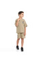 Boys' Cord Set – Olive T-Shirt and Shorts Set