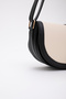 Black-cream Shk92 Lock Detailed Faux Leather Single Compartment Hand, Arm and Shoulder Bag with Snap Fasteners L:15 E:25 W:6 - 5