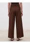 Loose Fit Crepe Women's Pleated Pants - 4