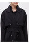 Jacket Collar Suede Look Women's Trench Coat - 3