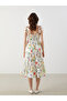 Floral Bow Women's Midi Dress - 6