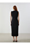Candy Shop Quality High Neck Self Patterned Dress - 4
