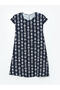 Crew Neck Print Dress - 5