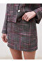 Slim Fit Plaid Tweed Mini Skirt - 3