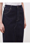 Esvab • Modern & Distinctive Relaxed Fit Slit Jean Skirt - 4