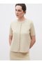 Alita City Farkıyla Soulife Beige Knitwear Plain Women's Cardigan