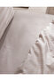 Melicia Double Cotton Striped Satin Duvet Cover Set - Beige - 4