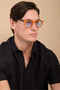 Diego Unisex Men's Orange Blue Sunglasses - 4