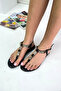 Black Zebra Stone Women's Sandals P060 - 2