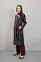 Water Repellent Faux Leather Trench Coat Double Breasted Collar Buttoned Belted Pockets A7960Ax24Au - 2