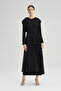 ASYMMETRIC PLEATED CHIFFON TUNIC - 3