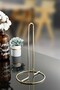 Metal Paper Towel Holder Filled Steel Gold Plated Upright Towel Napkin Holder Standard and Large Roll