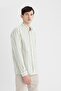 Regular Fit Striped Cotton Long Sleeve Shirt C4371AX24SP - 4