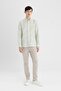Regular Fit Striped Cotton Long Sleeve Shirt C4371AX24SP - 2