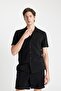 Modern Fit Summer Polo Neck – Basic Plain Aerobin Short Sleeve Shirt V8406Az24Sm - 4