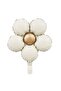 Cream Daisy 4 Years Old Happy Birthday Star Number Foil Balloon Set - 3