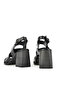 , Women's Genuine Leather Heeled Sandals 151992Z54013 Black - 3