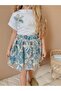 Yigit Butik Floral Patterned Skirt Girl's Bottom Top Set - 2