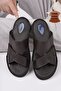 Eco Men's Daily Genuine Leather Comfortable Soft Sole Orthopedic Slippers