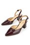 , Women's Genuine Leather Heeled Shoes 1511030Z2555 Claret Red - 8