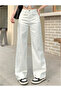 White High Waist Loose Loose Cut Wide Leg Pants Jean - 4