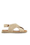 , Women's Genuine Leather Sandals 1511047Z706 Beige - 4