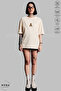 Women's Crew Neck Leopard a Letter Printed Cotton Oversize Short Sleeve T-Shirt - 3