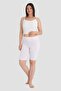 Women's Cotton Above Knee Short Leggings 2 Pack White - 5