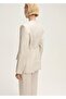 Linen Blazer Jacket with Belt - 4