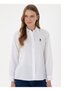 U.S. Polo Assn. Slim Fit Shirt Collar White Women's Shirt Wox025Y - 3