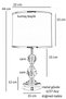T Series Table Lampshade Metal and Glass Body Fabric Headboard - 3