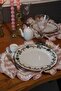 American Service Oval 2Pcs Pink Striped Ruffled Vintage Duck Linen 34X44Cm - 3