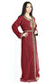 قفطان أرجواني اللون من Crystal Craft Threadwork IKW9876 - 3