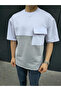 Men's Short Sleeve Summer T-Shirt with Pocket and Pockets - Gray - 3