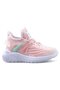 Girl's Pink and Water Green Children's Shoes with Knitwear Fabric Provides Flexibility and Durability