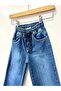 Girl's Loose Cut Jeans with Elastic Waist - 3