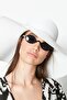 Short Brim Straw Beach Hat Y8201 White - 2