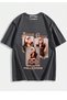 Smoked Ariana Grande 100 Million Front-Back Printed Oversize T-Shirt -Mingalondon