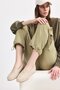 Women's Beige Comfort Flat Shoes