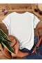 Rose Print Crew Neck T-Shirt, Casual Short Sleeve Top for Spring and Summer, Women's Clothing - 4