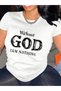 Letter Print Crew Neck T-Shirt, Short Sleeve Casual Top for Summer and Spring, Women's Clothing