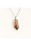 Raw Smoky Quartz Necklace – Natural Stone / Steel Chain